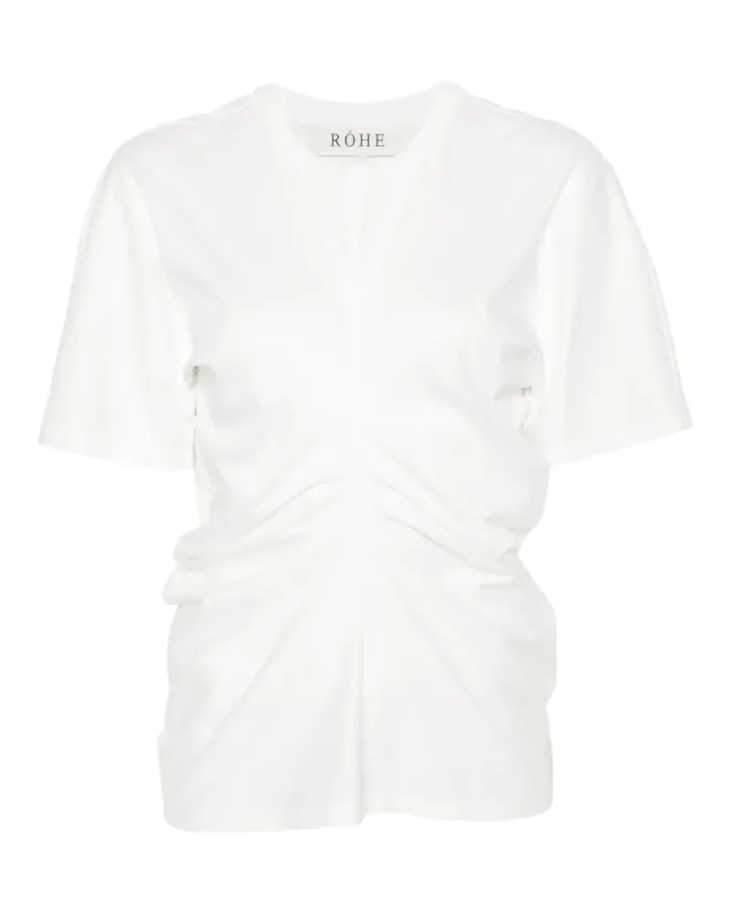 Róhe Drapiertes T-Shirt - Weiß Weiß