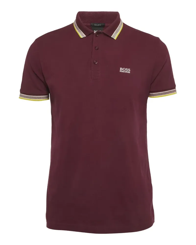 HUGO BOSS Gestricktes Poloshirt - Rot Rot