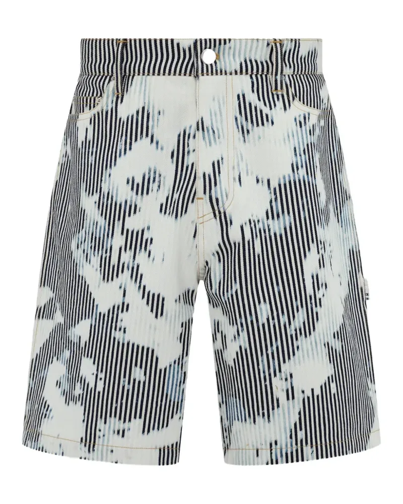 Amiri striped Workman shorts - Weiß Weiß