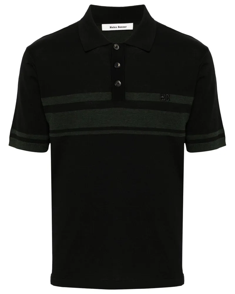 Wales Bonner Dawn Poloshirt Schwarz