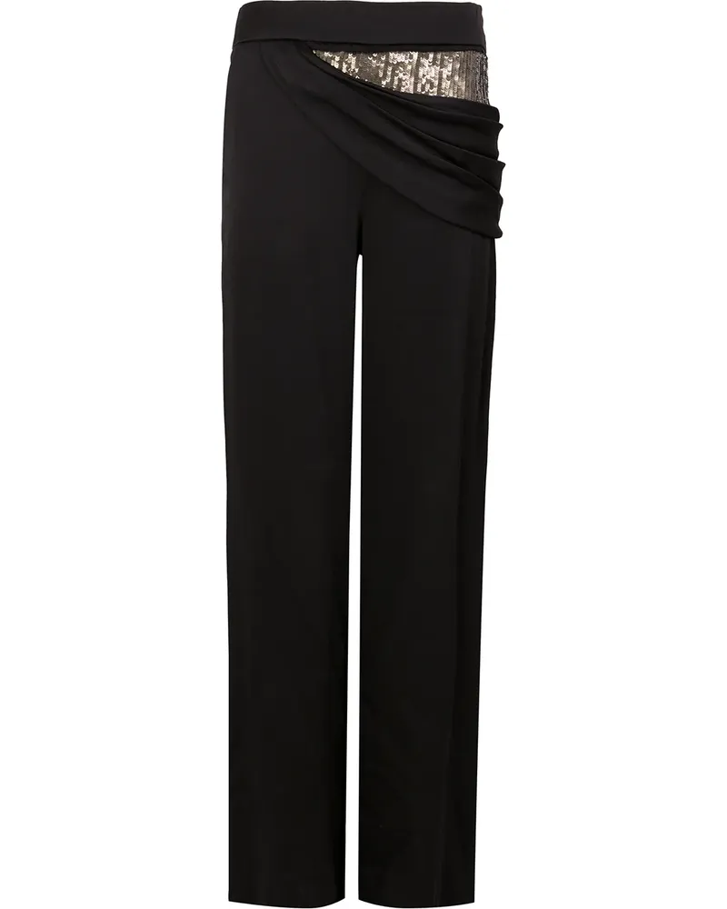 Monse Drapierte Hose mit Pailletten - Schwarz Schwarz
