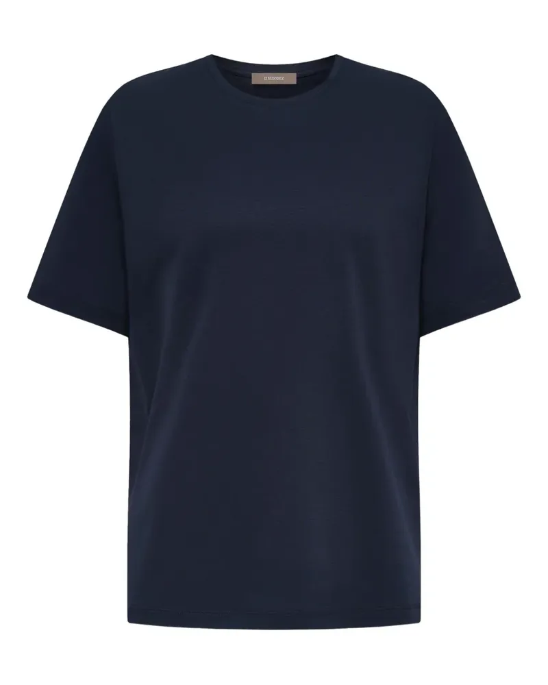 12 STOREEZ Klassisches T-Shirt - Blau Blau