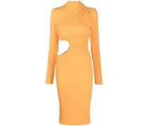 Asymmetrisches Kleid mit Cut-Outs - Orange