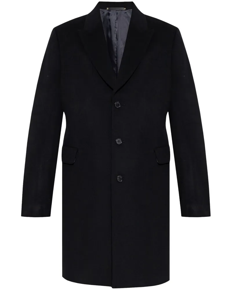 Paul Smith Einreihiger Mantel - Schwarz Schwarz