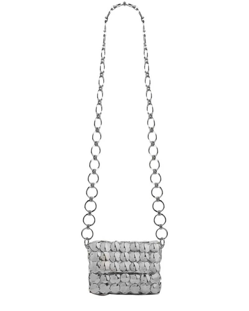 Paco Rabanne Schultertasche in Metallic-Silber Silber