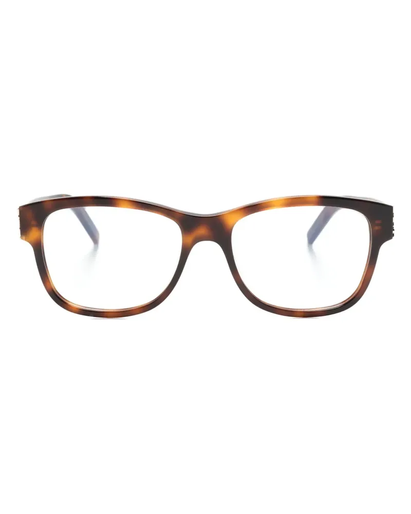 Saint Laurent Brille mit eckigem Gestell - Braun Braun