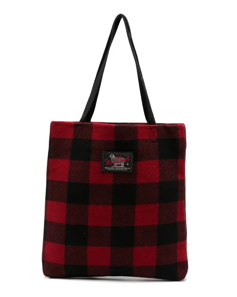 Woolrich check-pattern tote bag - Rot Rot