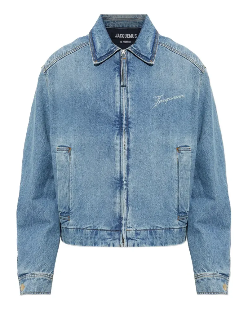 Jacquemus The de-Nîmes Canevas Jeansjacke mit Reißverschluss - Blau Blau