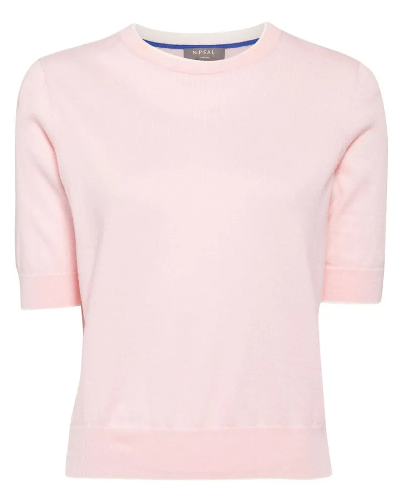 N.Peal Fein gestricktes T-Shirt - Rosa Rosa