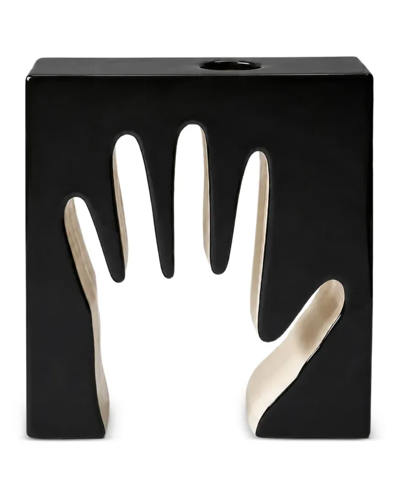 Cassina Mano Vase mit Cut-Out - Schwarz Schwarz