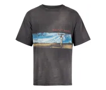 T-Shirt mit Pinselstrich-Print
