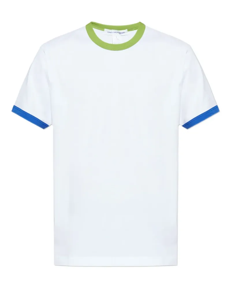 Comme des Garçons T-Shirt mit Kontrastdetails - Weiß Weiß