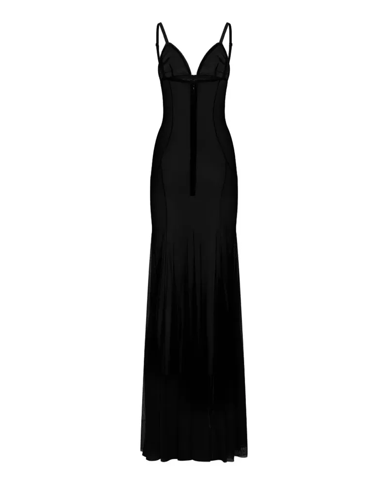 Dolce & Gabbana Transparentes Nachthemd - Schwarz Schwarz