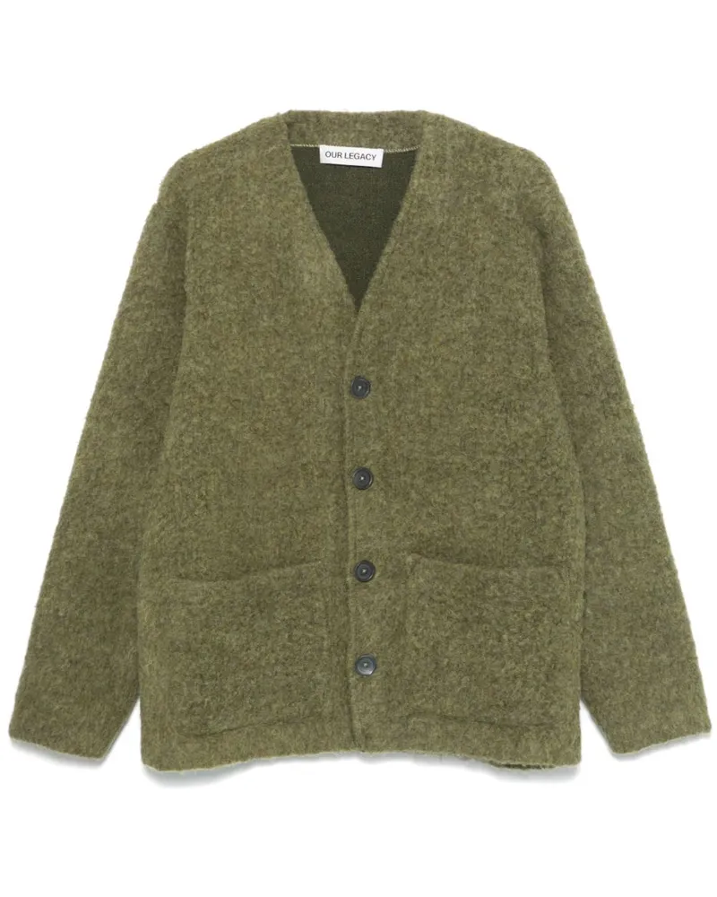 Our Legacy Cardigan mit gebürstetem Effekt - Grün Grün