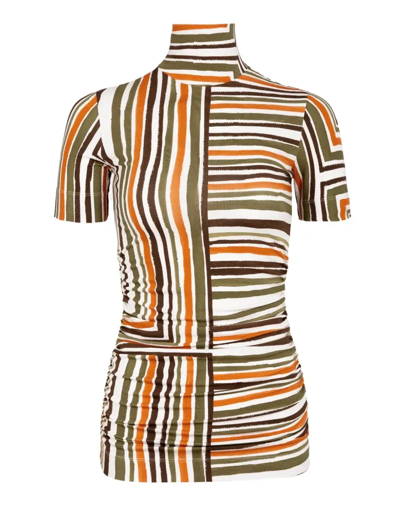 Silvia Tcherassi Leiza striped T-shirt - Orange Orange