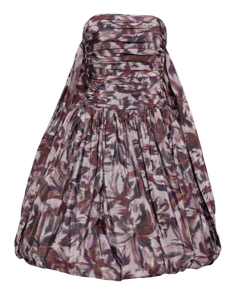 Amsale Kleid mit tiefer Taille und Bubble-Saum - Violett Violett