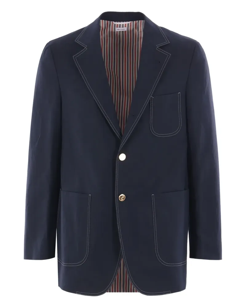 Thom Browne Einreihiges Sakko - Blau Blau