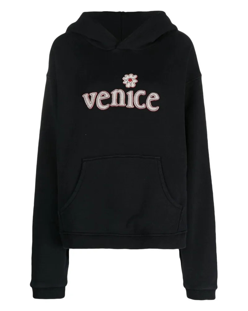 ERL Hoodie mit Logo-Patch Schwarz