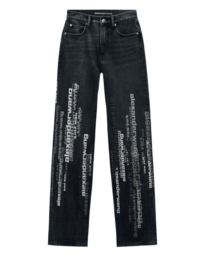 Alexander Wang EZ Jeans mit Logo-Print - Schwarz Schwarz