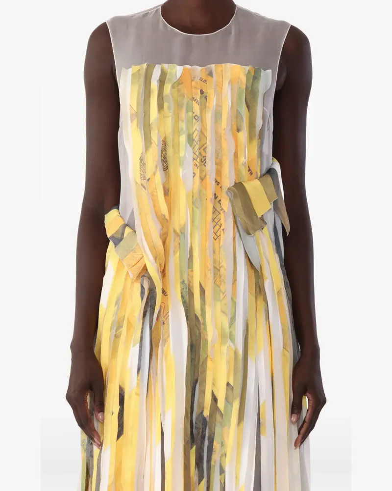 Jason Wu x Robert Rauschenberg sleeveless strip gown dress - Gelb Gelb