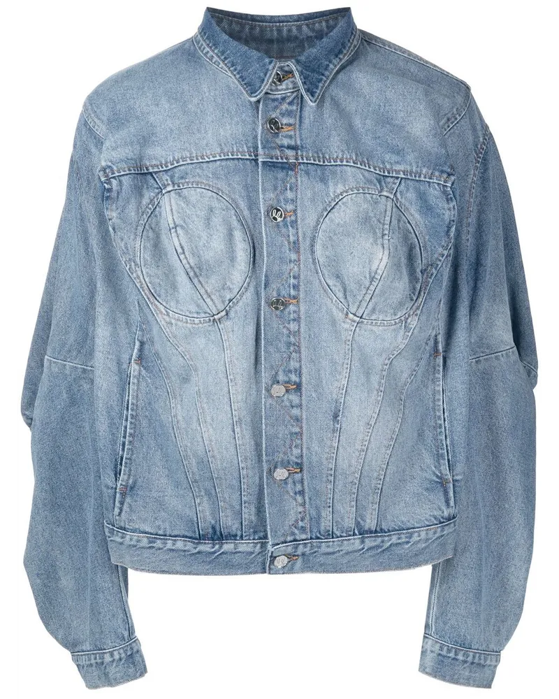 Natasha Zinko Ausgeblichene Jeansjacke - Blau Blau