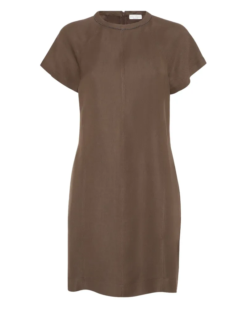 Brunello Cucinelli Monili Minikleid mit Kettendetail - Braun Braun