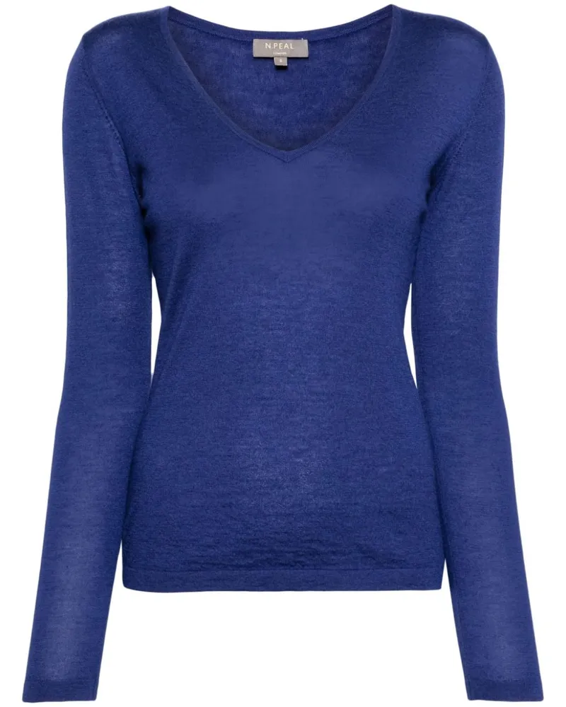 N.Peal Oberteil aus Kaschmir - Blau Blau