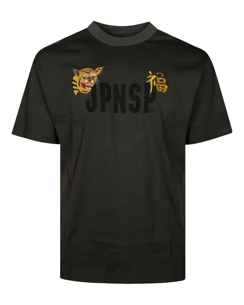 TAION Besticktes T-Shirt - Grün Grün
