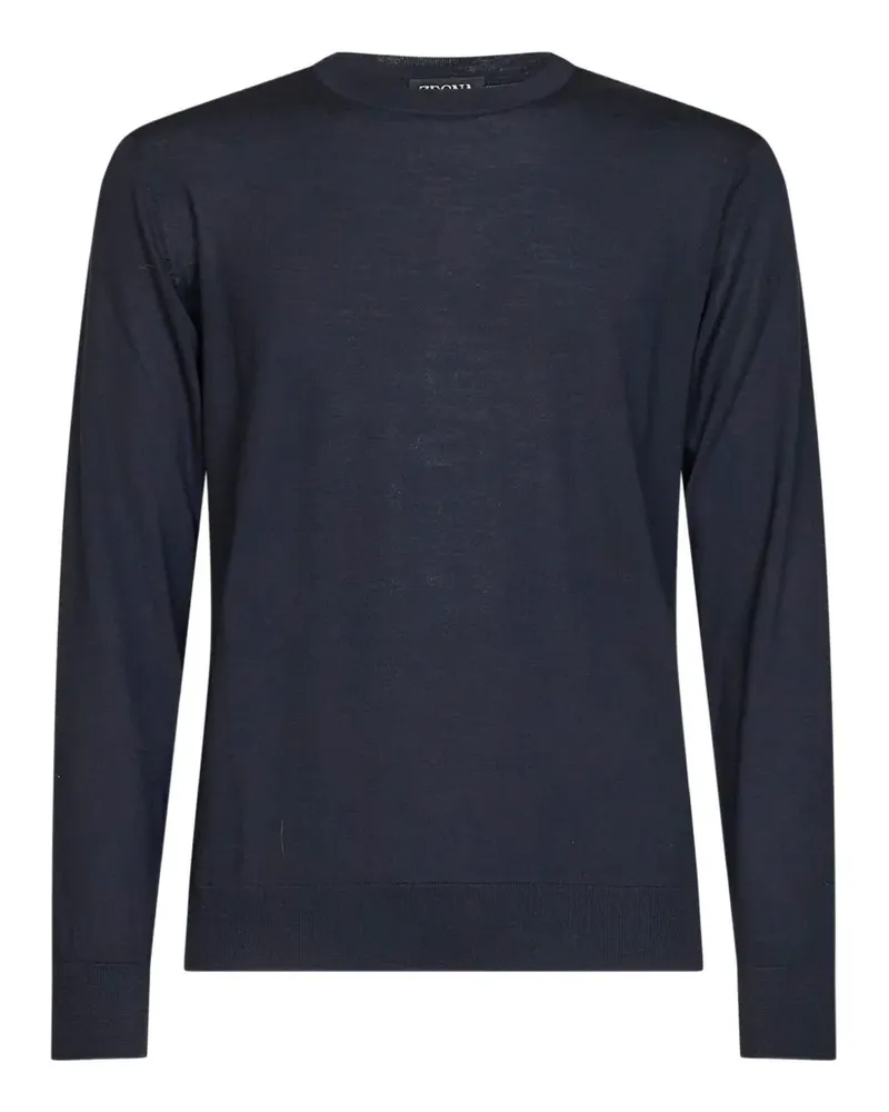 Ermenegildo Zegna Pullover mit gerippten Details - Blau Blau