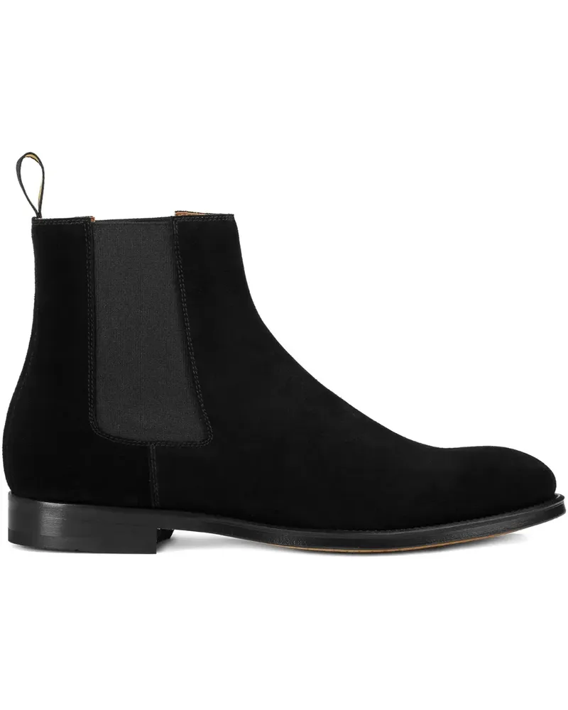 Doucal´s Wildlederstiefel mit elastischen Seiten - Schwarz Schwarz