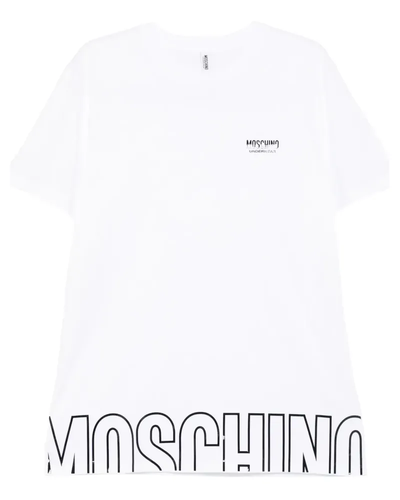 Moschino T-Shirt mit Logo-Print - Weiß Weiß