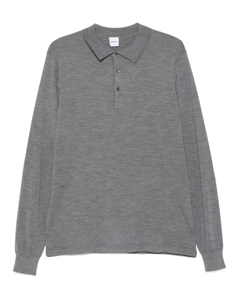 ASPESI Langärmeliges Poloshirt - Grau Grau