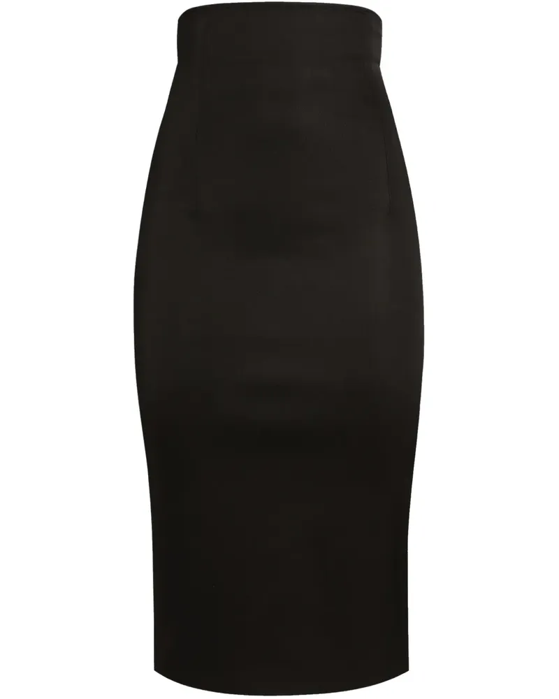 Dolce & Gabbana Midirock mit hohem Bund - Schwarz Schwarz