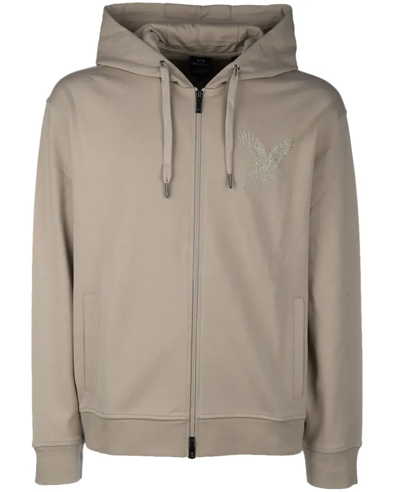 Armani Exchange Bestickter Hoodie - Nude Nude