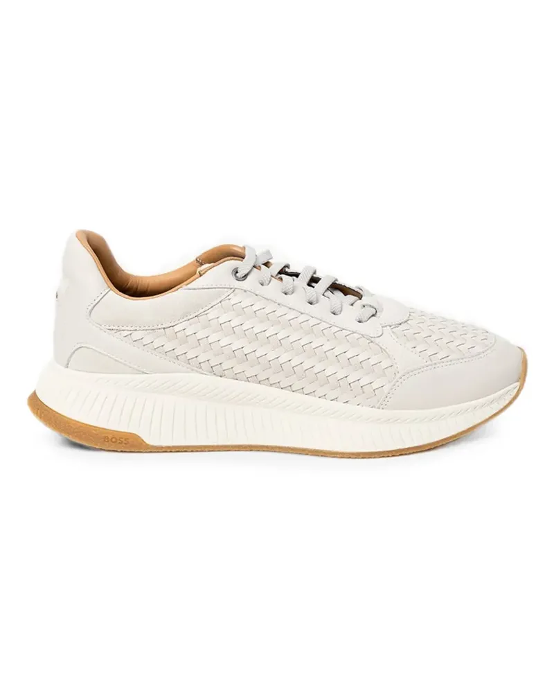 HUGO BOSS woven-panel sneakers - Weiß Weiß