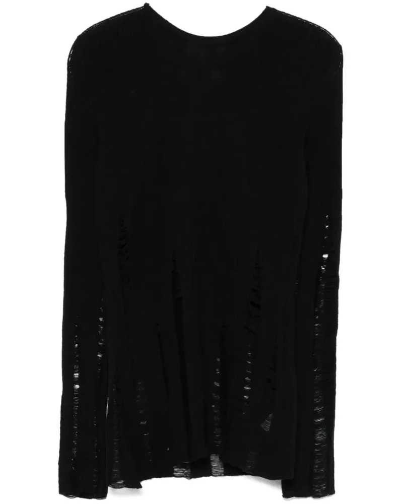 ALMAZ Pullover im Distressed-Look - Schwarz Schwarz