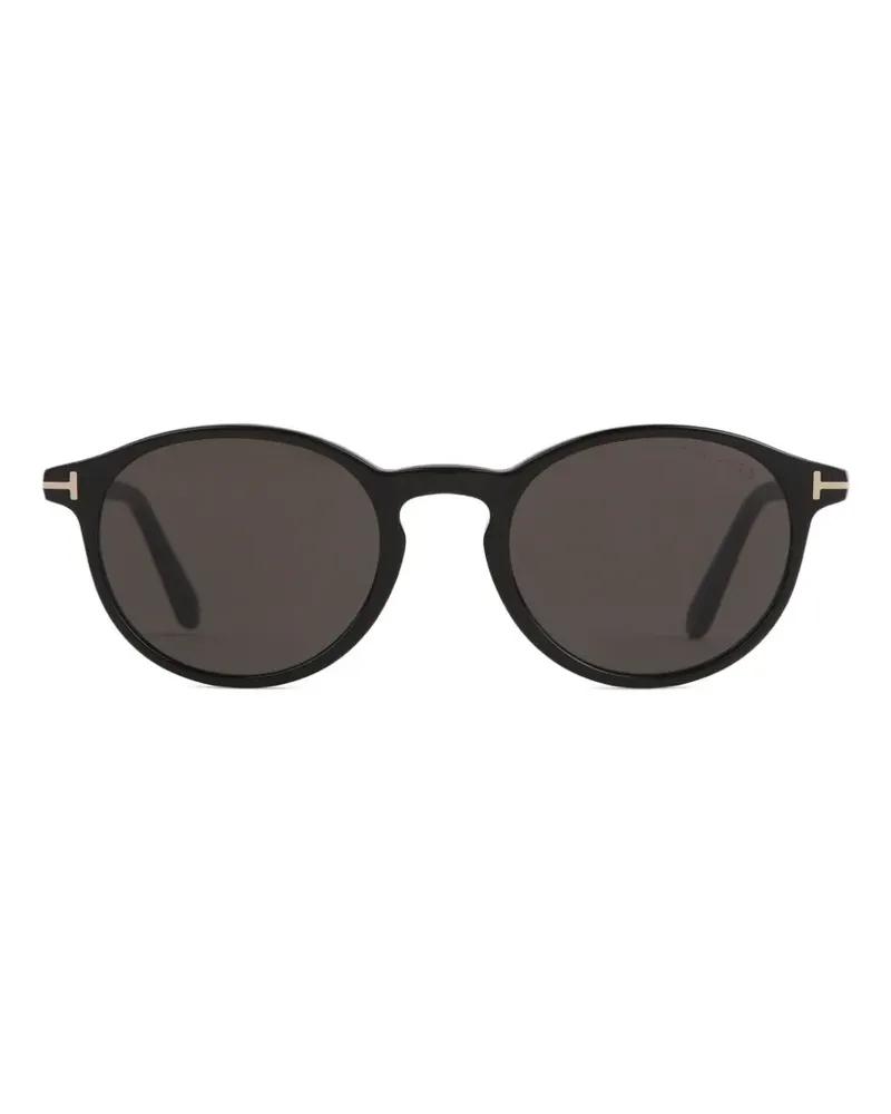 Tom Ford T-motif round-frame sunglasses - Schwarz Schwarz