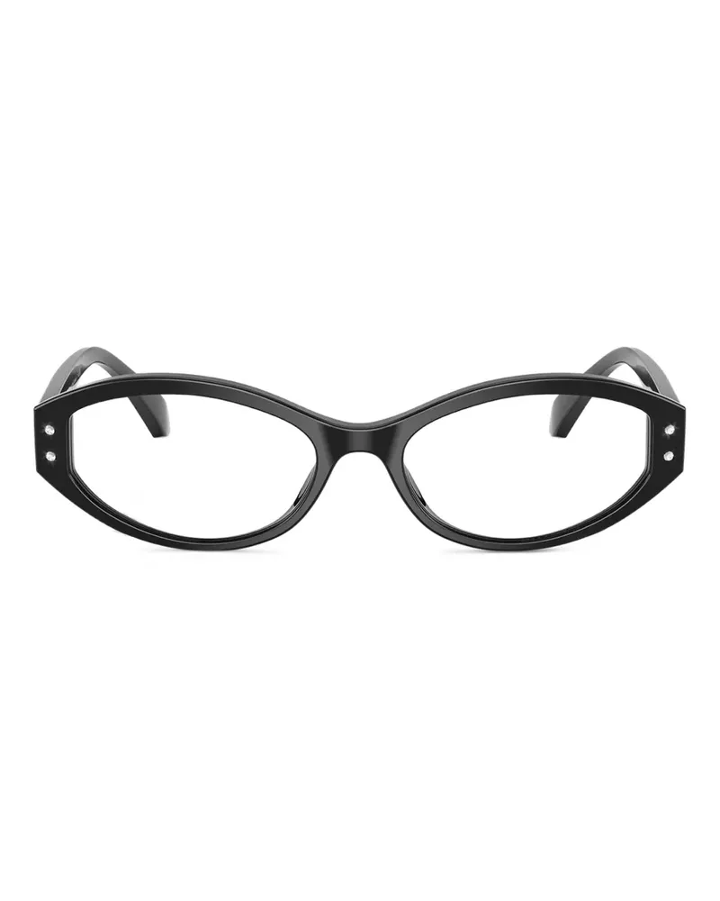 Michael Kors Corvara Brille mit ovalem Gestell - Schwarz Schwarz