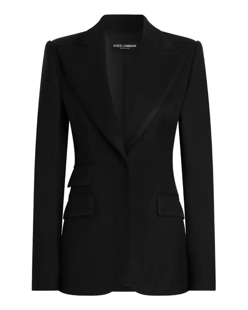 Dolce & Gabbana Turlington Jacke aus Bi-Stretch-Twill - Schwarz Schwarz