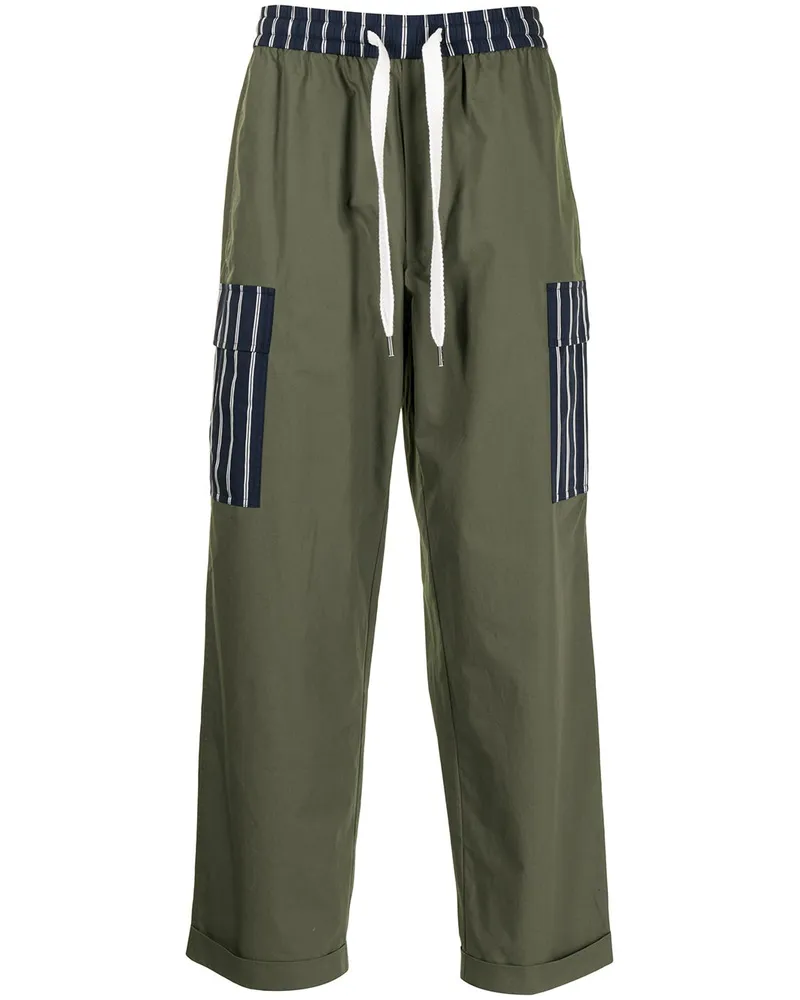 Ports V Hose mit gestreiften Einsätzen - Grün Grün
