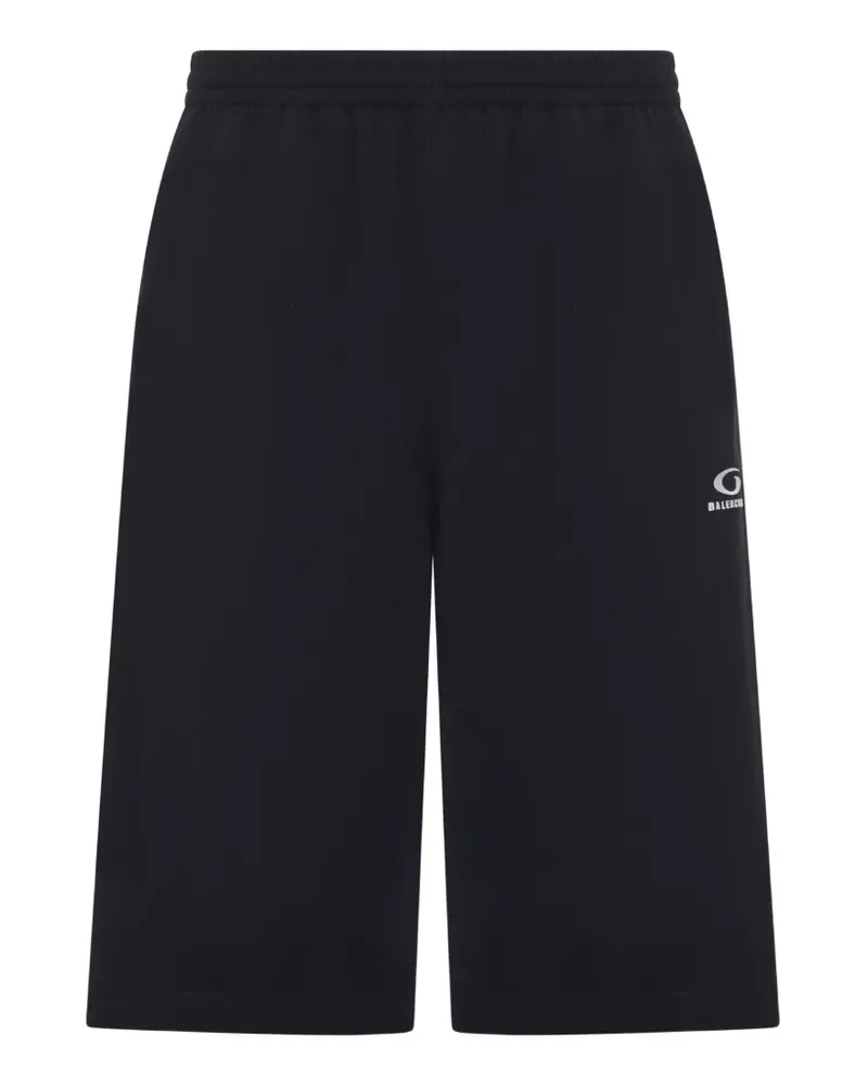 Balenciaga logo track shorts - Schwarz Schwarz