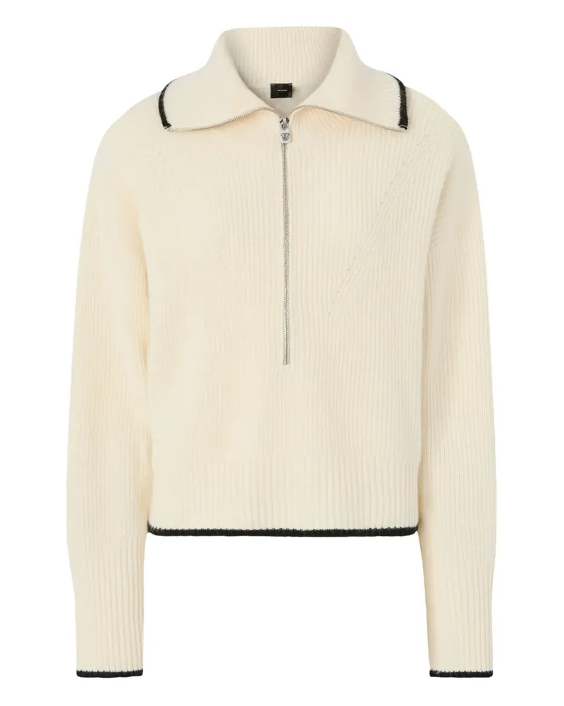 Pinko Folegandros Pullover mit kurzem Reißverschluss - Nude Nude