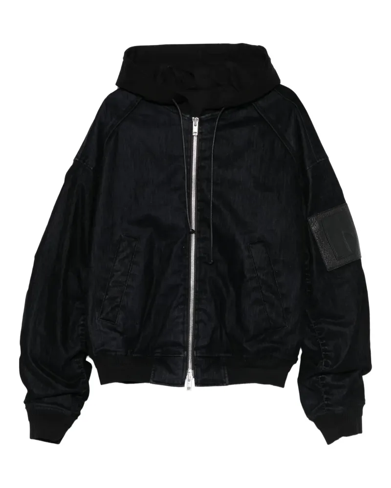 JUUN.J patch-pocket hoode jacket - Schwarz Schwarz