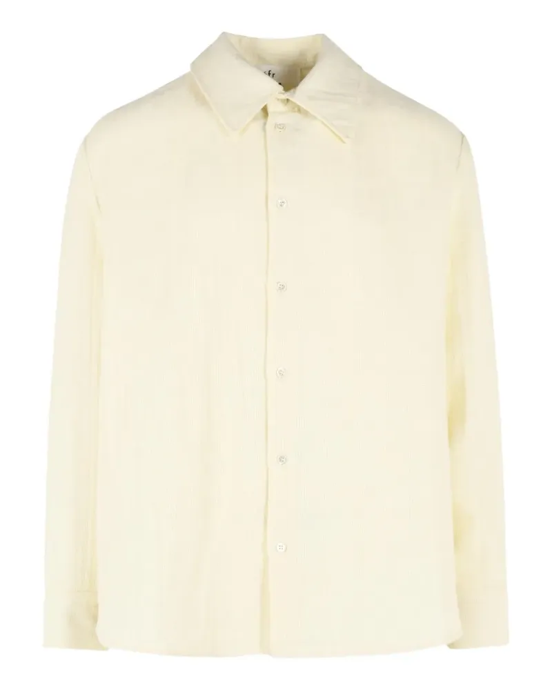 Séfr Wes wide-collar shirt - Gelb Gelb