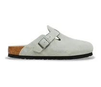 Boston Mules aus Wildleder mit Schnallenverschluss - Grau