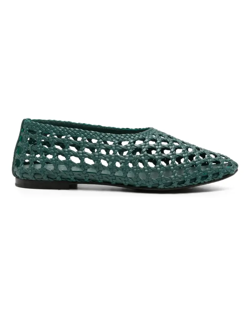 Augusta Ava woven leather flat pumps - Grün Grün