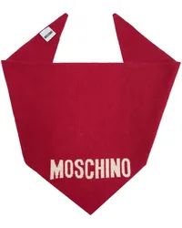 Moschino Halstuch mit Intarsien-Logo Rot