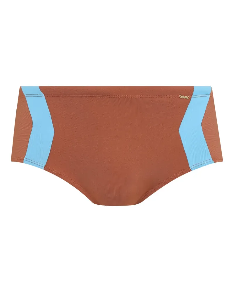 Amir Slama panelled swimming trunks - Braun Braun
