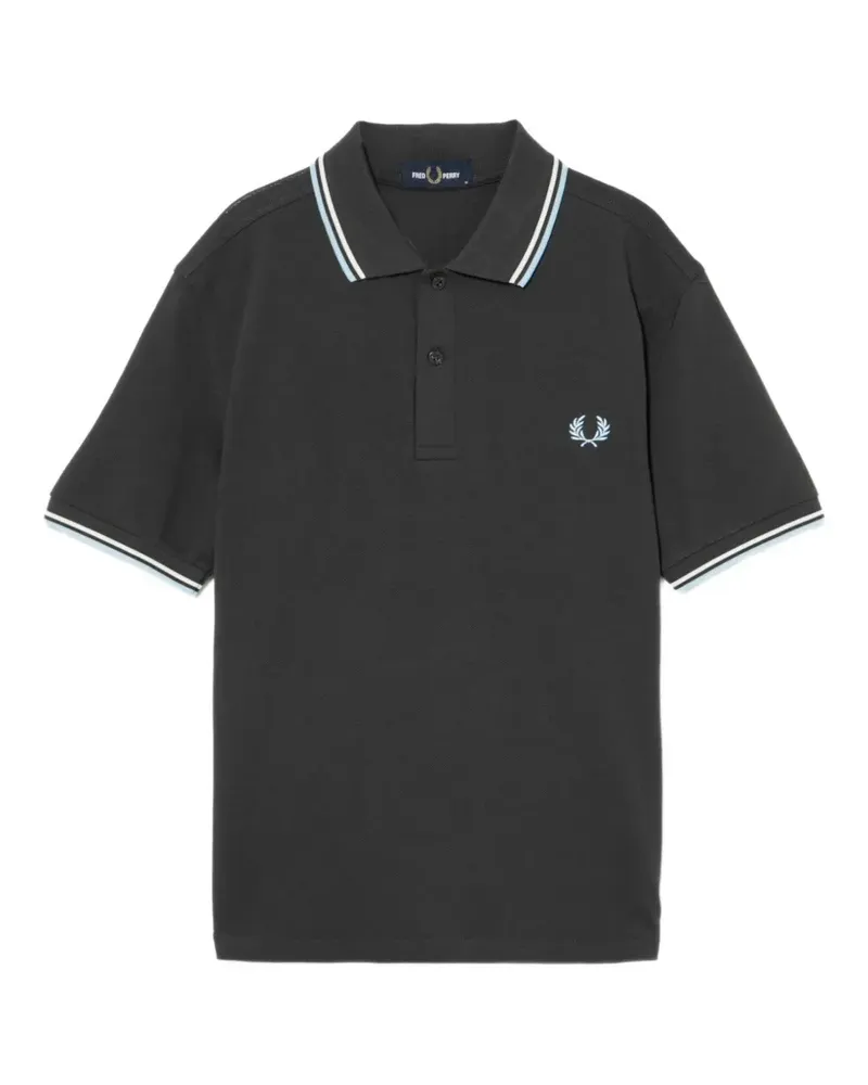 Fred Perry embroidered short-sleeve polo shirt - Schwarz Schwarz