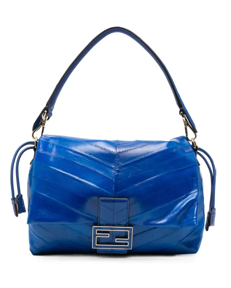 Fendi medium Baguette FF logo-plaque shoulder bag - Blau Blau